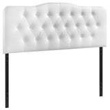 Sage Upholstered Vinyl Full Headboard in White