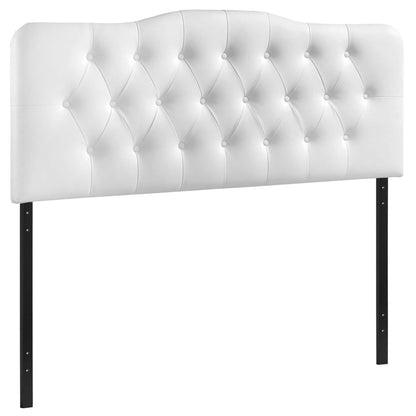 Annabel Upholstered Vinyl Full Headboard by Furniture For America