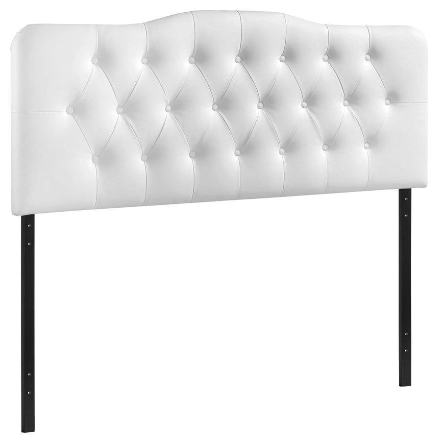 Sage Upholstered Vinyl Full Headboard in White