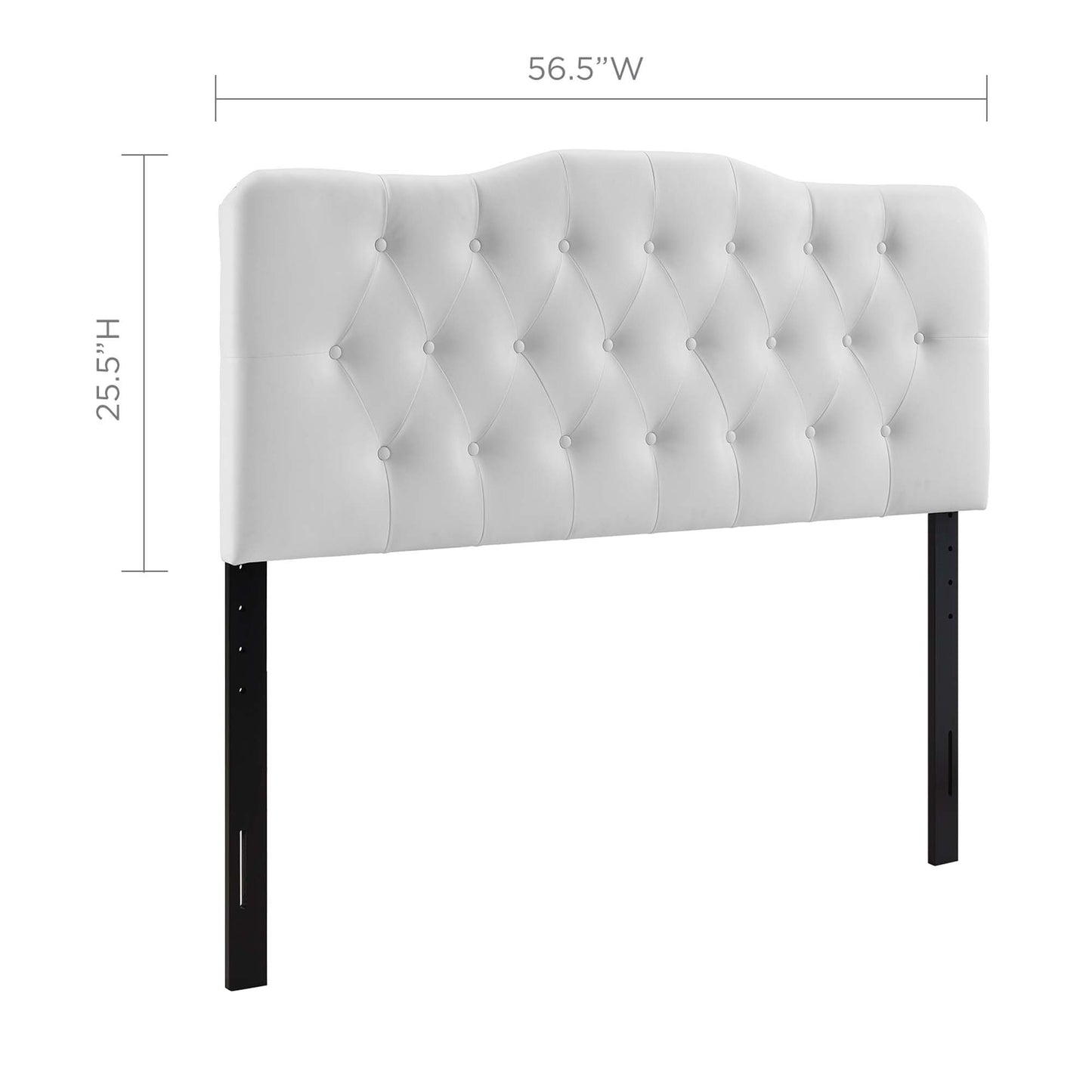 Annabel Upholstered Vinyl Full Headboard by Furniture For America
