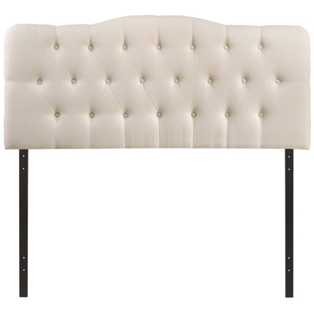 Annabel Upholstered Fabric King Headboard in Ivory