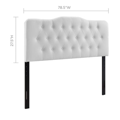 Annabel Upholstered Vinyl King Headboard by Furniture For America