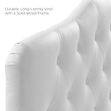 Sage Upholstered Vinyl King Headboard in White