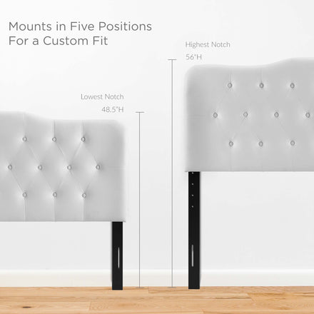 Annabel Upholstered Vinyl King Headboard in White