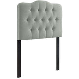 Sage Upholstered Fabric Twin Headboard in Gray