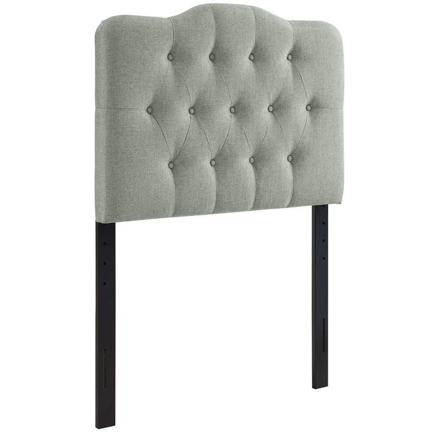 Sage Upholstered Fabric Twin Headboard in Gray