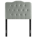 Sage Upholstered Fabric Twin Headboard in Gray