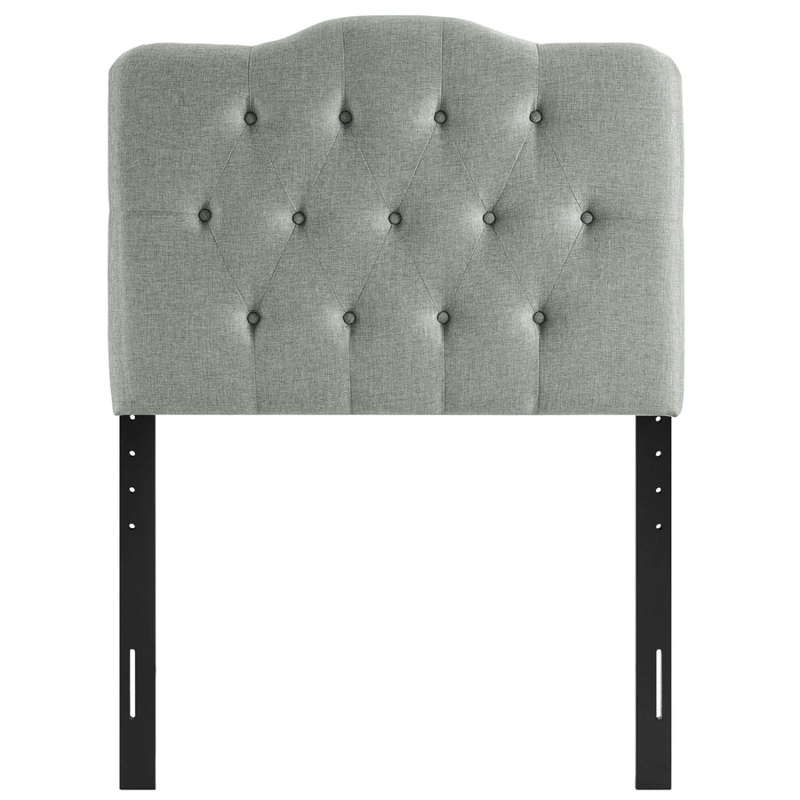 Sage Upholstered Fabric Twin Headboard in Gray