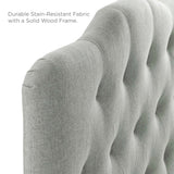 Sage Upholstered Fabric Twin Headboard in Gray