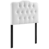 Sage Upholstered Vinyl Twin Headboard in White