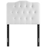 Sage Upholstered Vinyl Twin Headboard in White