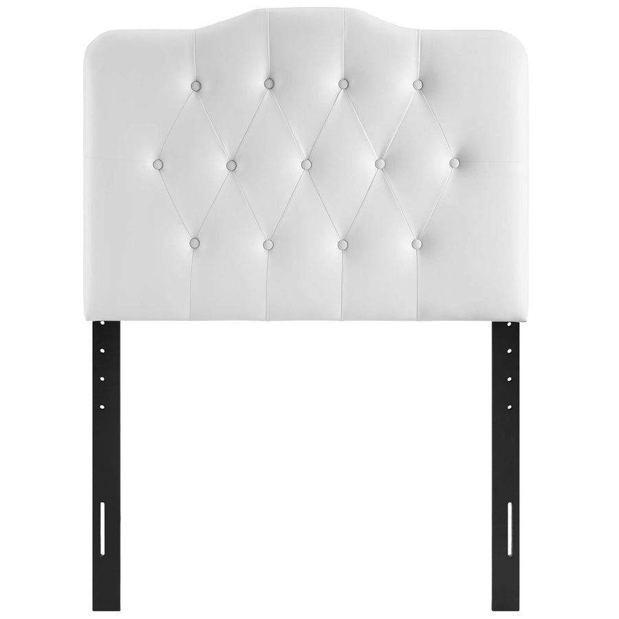 Sage Upholstered Vinyl Twin Headboard in White