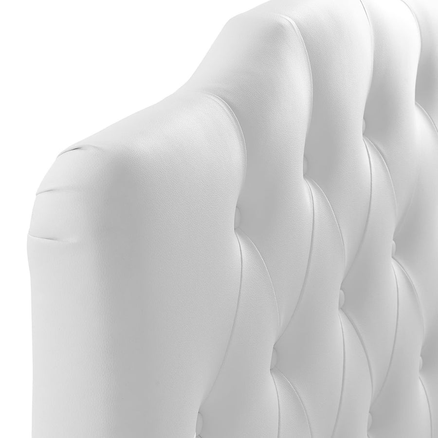 Sage Upholstered Vinyl Twin Headboard in White