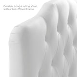 Sage Upholstered Vinyl Twin Headboard in White