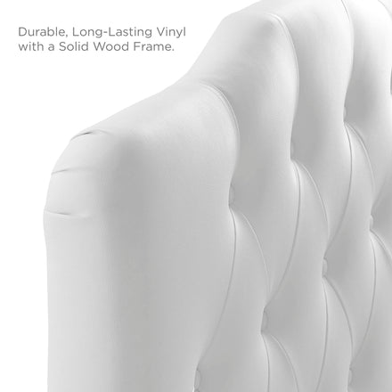 Annabel Upholstered Vinyl Twin Headboard in White