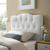 Sage Upholstered Vinyl Twin Headboard in White