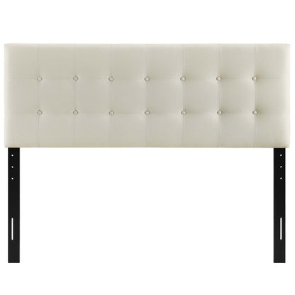 Emily Upholstered Fabric Queen Headboard by Furniture For America
