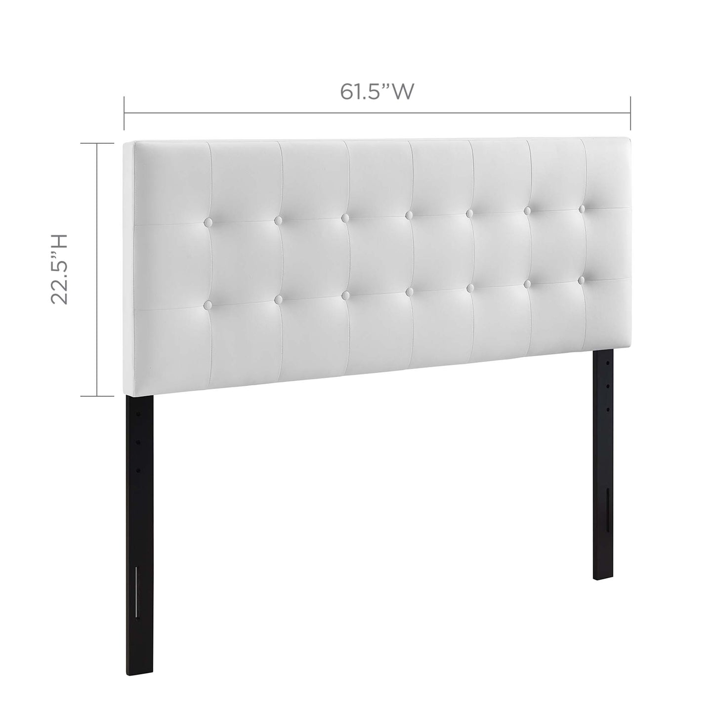 Emily Upholstered Vinyl Queen Headboard by Furniture For America