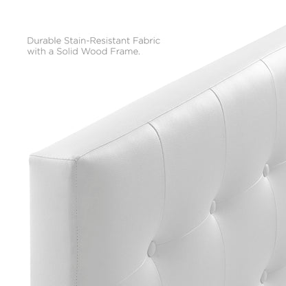 Emily Upholstered Vinyl Queen Headboard by Furniture For America