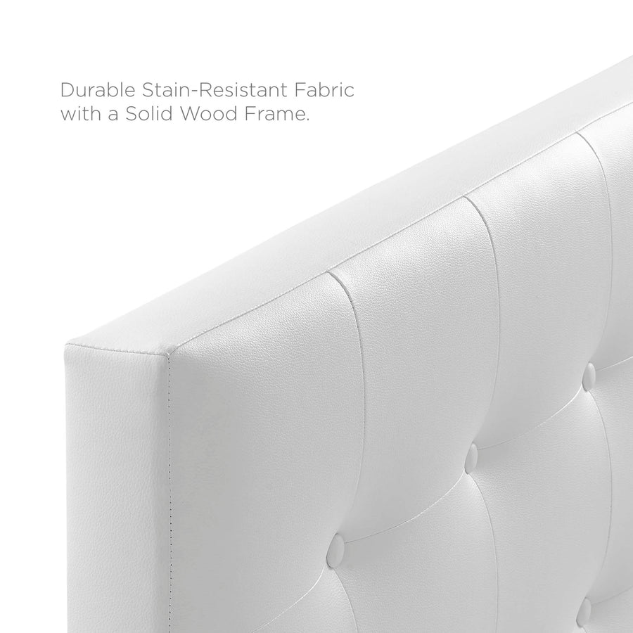 Vale Upholstered Vinyl Queen Headboard in White