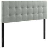 Vale Upholstered Fabric Full Headboard in Gray