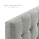 Vale Upholstered Fabric Full Headboard in Gray