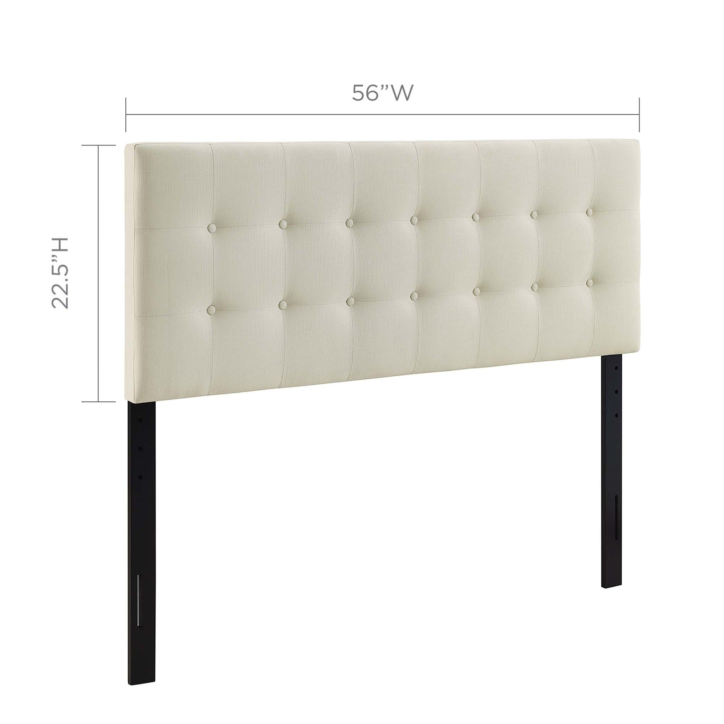 Emily Upholstered Fabric Full Headboard by Furniture For America