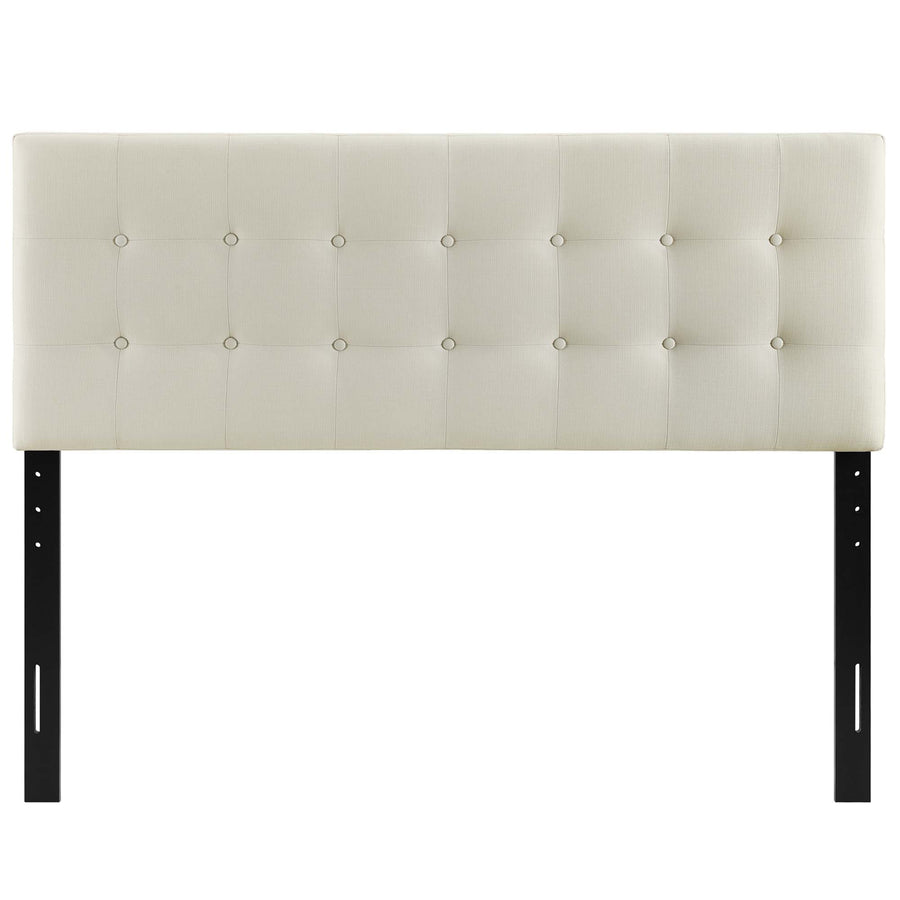 Vale Upholstered Fabric Full Headboard in Ivory