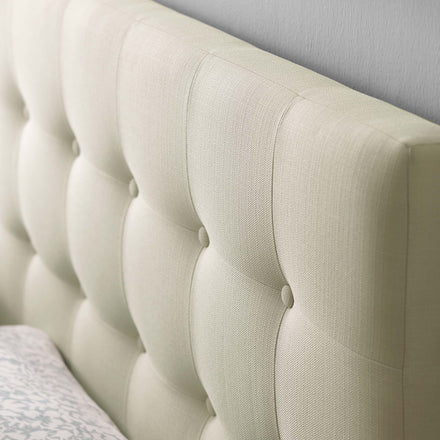 Emily Upholstered Fabric Full Headboard in Ivory