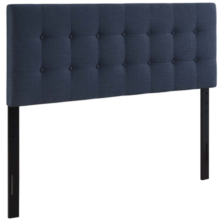 Emily Upholstered Fabric Full Headboard in Navy