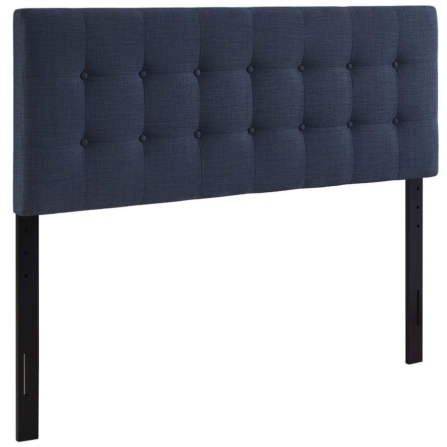 Vale Upholstered Fabric Full Headboard in Navy