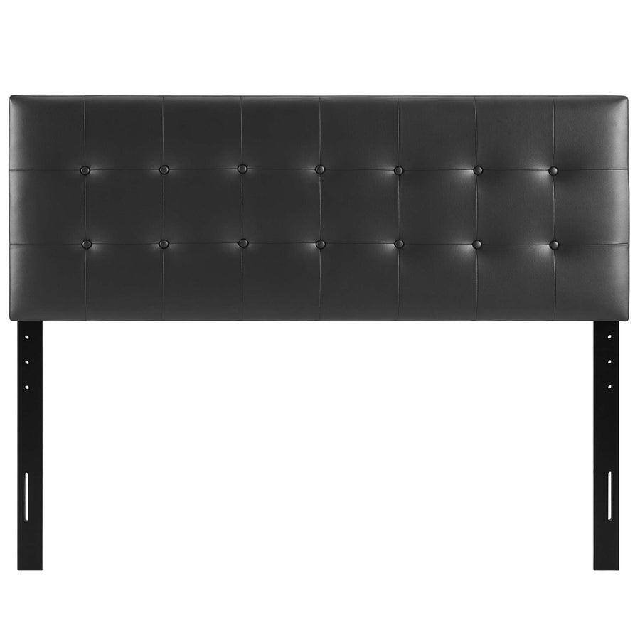 Vale Upholstered Vinyl Full Headboard in Black