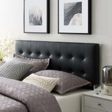 Vale Upholstered Vinyl Full Headboard in Black