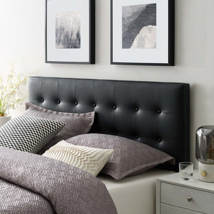 Emily Upholstered Vinyl Full Headboard by Furniture For America
