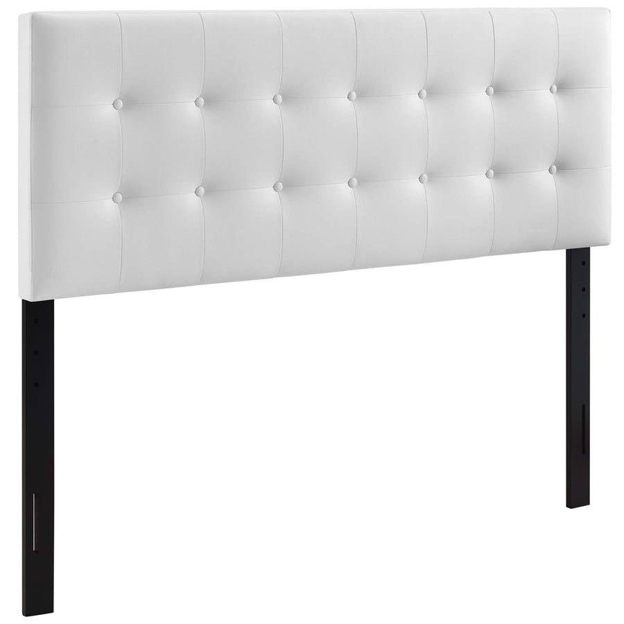 Vale Upholstered Vinyl Full Headboard in White