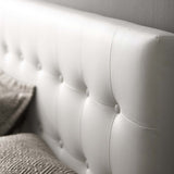 Vale Upholstered Vinyl Full Headboard in White
