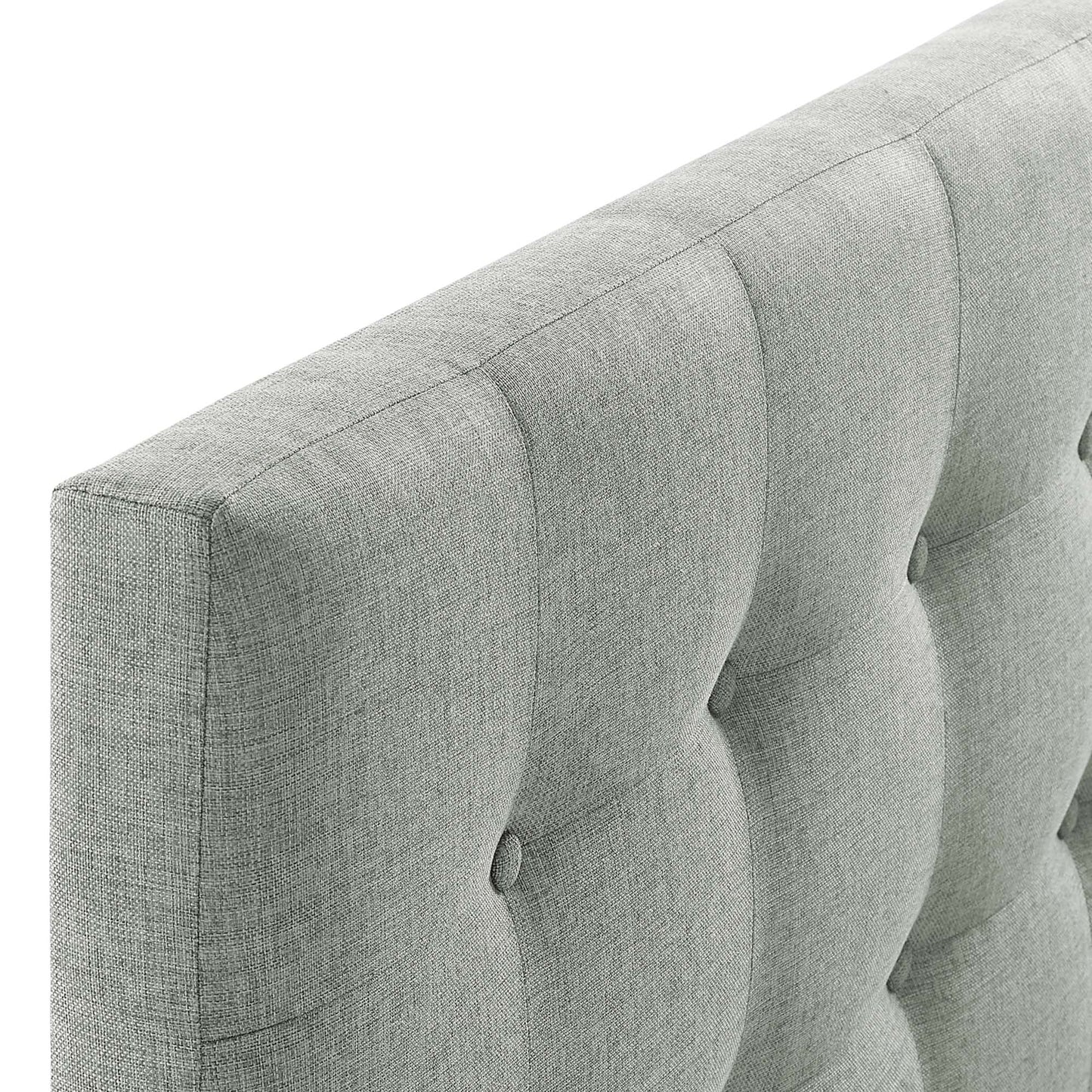 Emily Upholstered Fabric King Headboard by Furniture For America