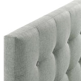 Vale Upholstered Fabric King Headboard in Gray