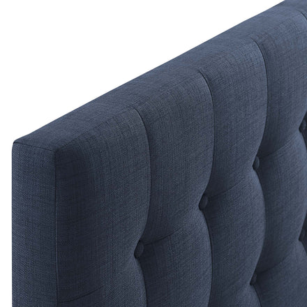 Emily Upholstered Fabric King Headboard in Navy
