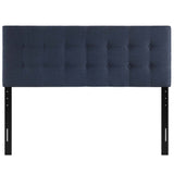 Vale Upholstered Fabric King Headboard in Navy