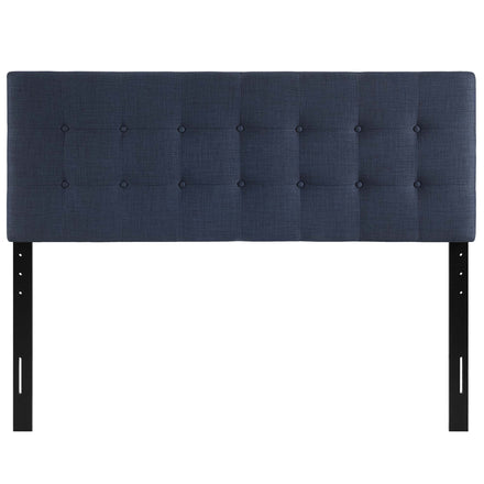 Emily Upholstered Fabric King Headboard in Navy