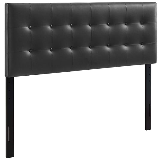 Emily Upholstered Vinyl King Headboard by Furniture For America