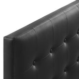Vale Upholstered Vinyl King Headboard in Black