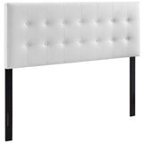 Vale Upholstered Vinyl King Headboard in White