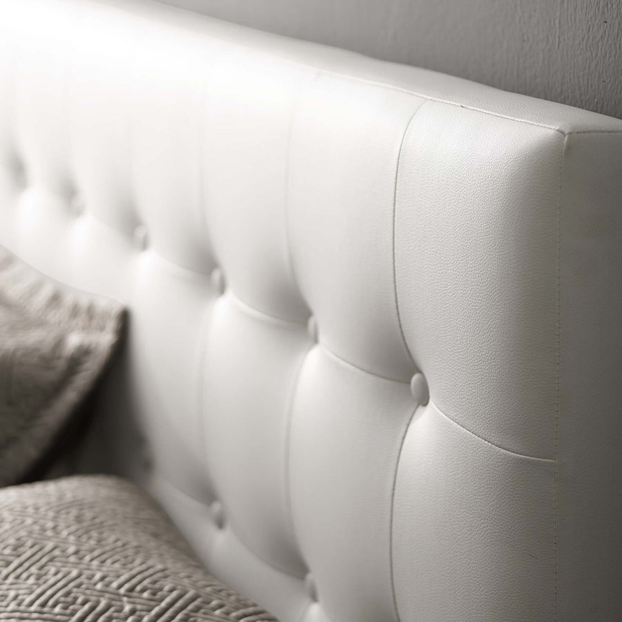Vale Upholstered Vinyl King Headboard in White