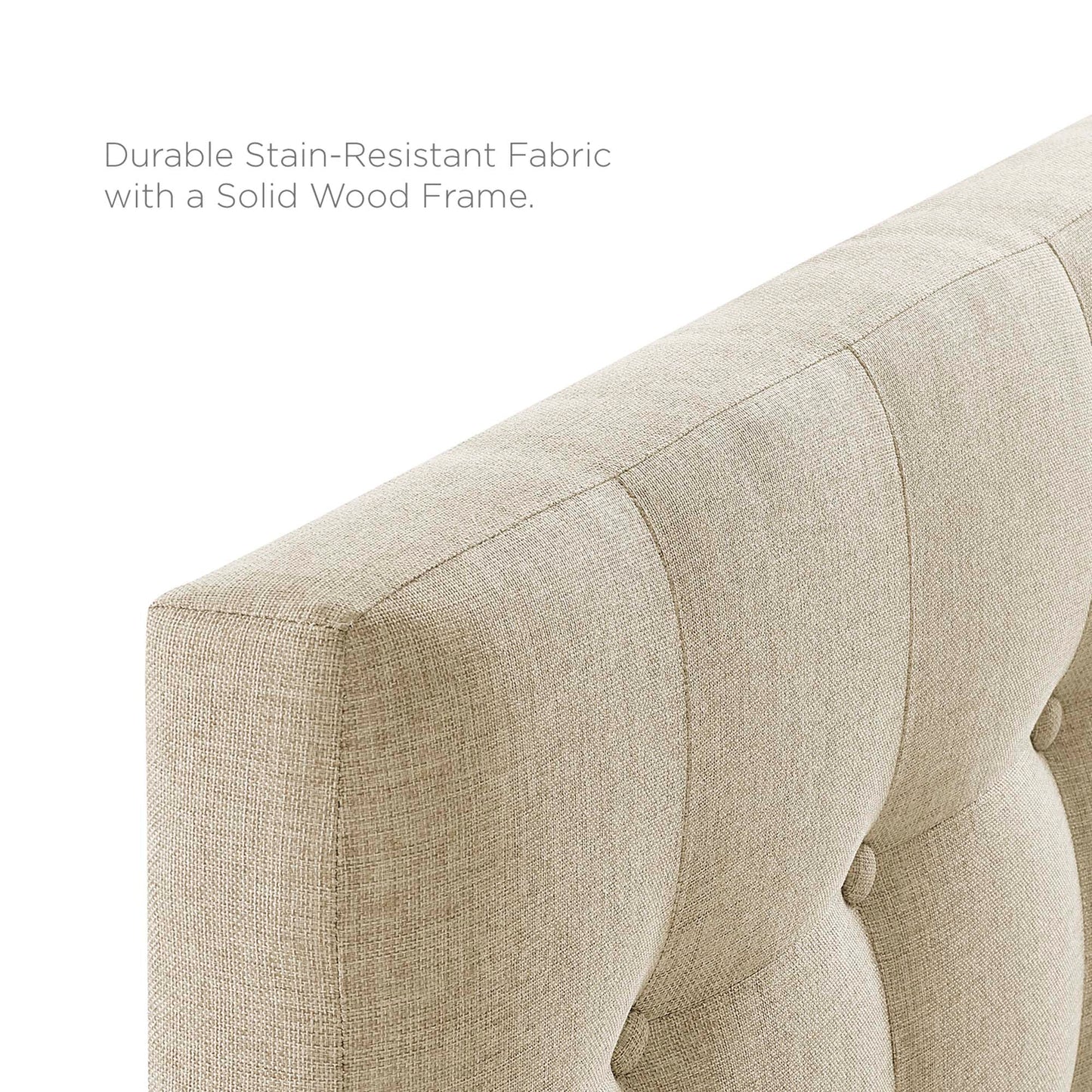 Emily Upholstered Fabric Twin Headboard by Furniture For America