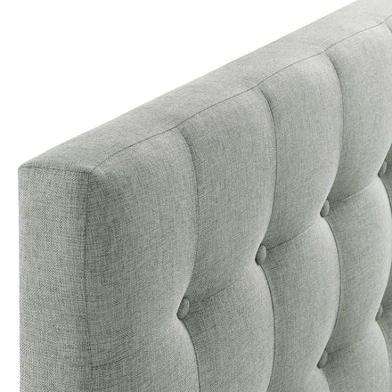Emily Upholstered Fabric Twin Headboard in Gray