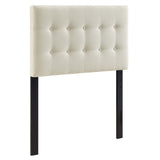 Vale Upholstered Fabric Twin Headboard in Ivory