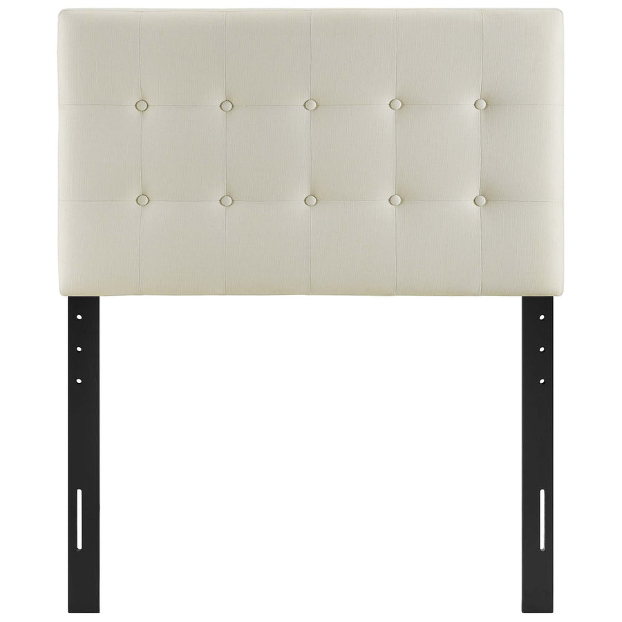 Vale Upholstered Fabric Twin Headboard in Ivory