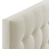 Vale Upholstered Fabric Twin Headboard in Ivory